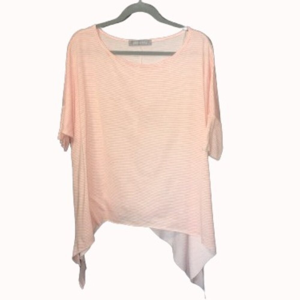 NEW no Tag Oversized Striped Top with Side slits to tie